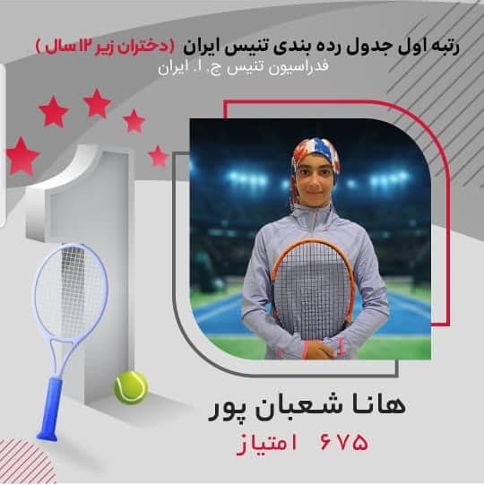 تبریک قهرمانی مسابقات تنیس